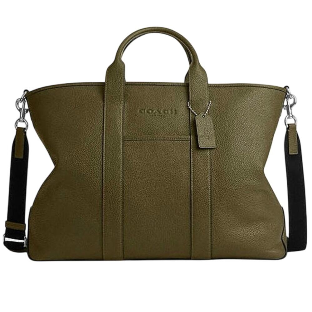 Coach Grayson Soft Pebbled Leather Olive Tote NWT